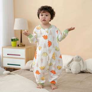 通用款 纱布宝宝睡袋儿童连体睡衣春秋四季 防踢被 薄款 婴儿睡袋夏季