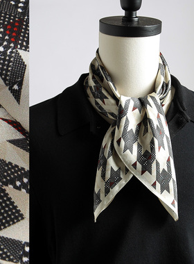 真丝男士方巾70复古商务领口巾搭西装衬衫高档围巾秋冬桑蚕丝丝巾