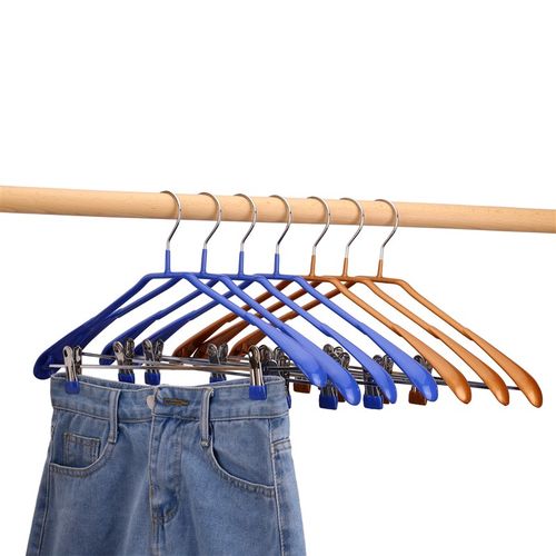 宽肩套装浸塑衣裤架裙夹裤夹夹裤子衣挂家用防滑无痕带夹子大衣架