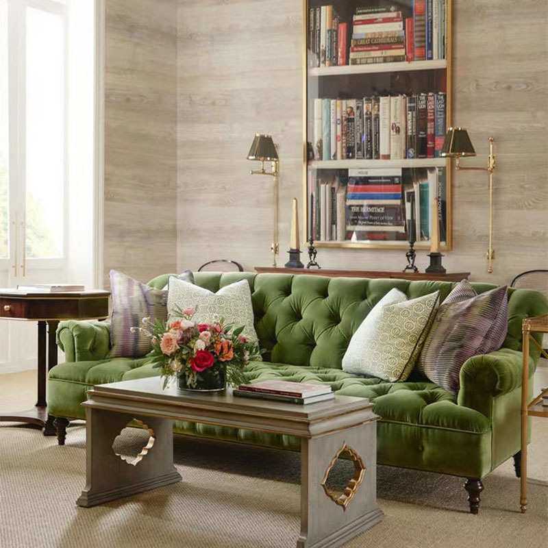 美式实木沙发布艺三人橡木法式复古做旧棉麻双人别墅客厅高端家具