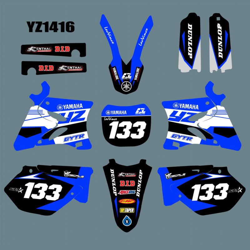 摩托贴纸适用于雅马哈YAMAHA YZ125 250 02-14款车贴 贴花 贴膜A