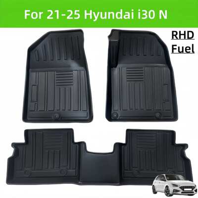 For 21-25 Hyundia i30 N RHD TPE Car Floor Mat/Rear Trunk Mat