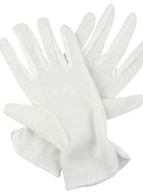 汉盾 HD-GP5509 纯棉30g 点塑防滑白色礼仪手套10付/打