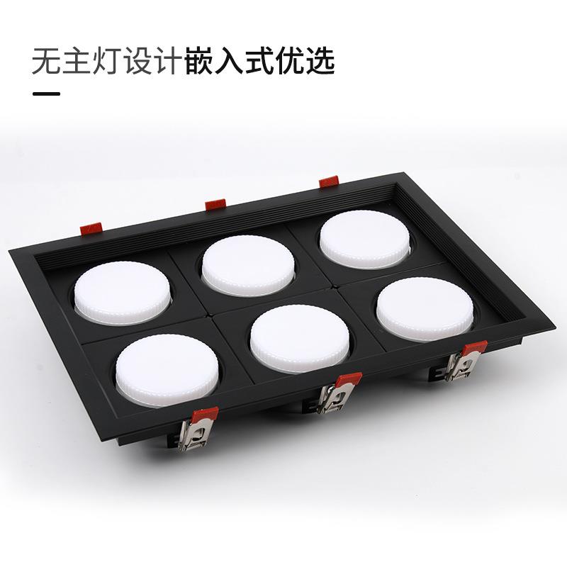 方形简灯嵌入式格栅灯高显深防眩光cob无主灯天花灯家用斗胆灯铝