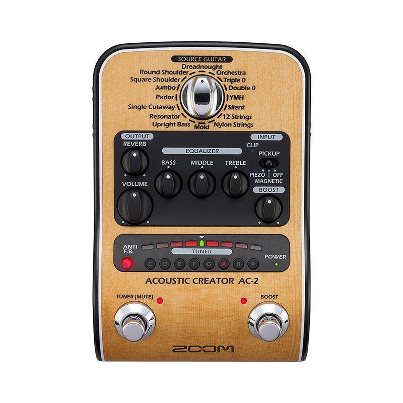 ZOOM AC-2原声民谣弹唱指弹木吉他电箱琴混响延迟效果器