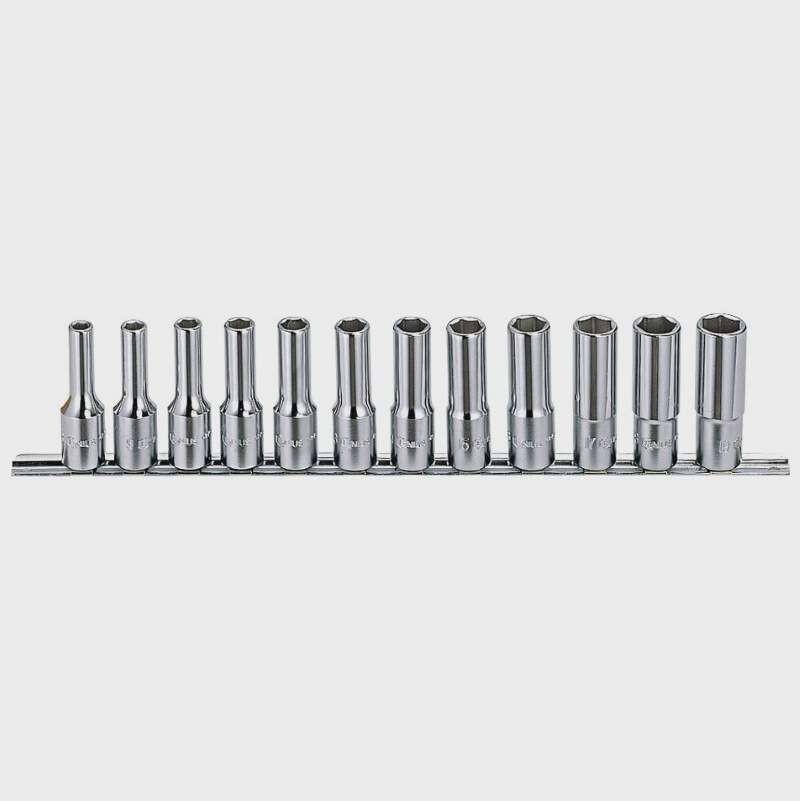GENIUS天赋工具1/2系12.5mm12件套手动英制6角加长套筒组GD-412S