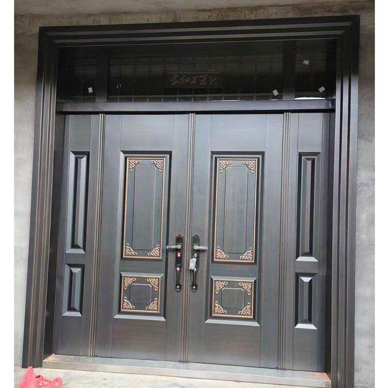 自建房农村大门别墅大门锌合金大门双开门进户子母门院落门四开门