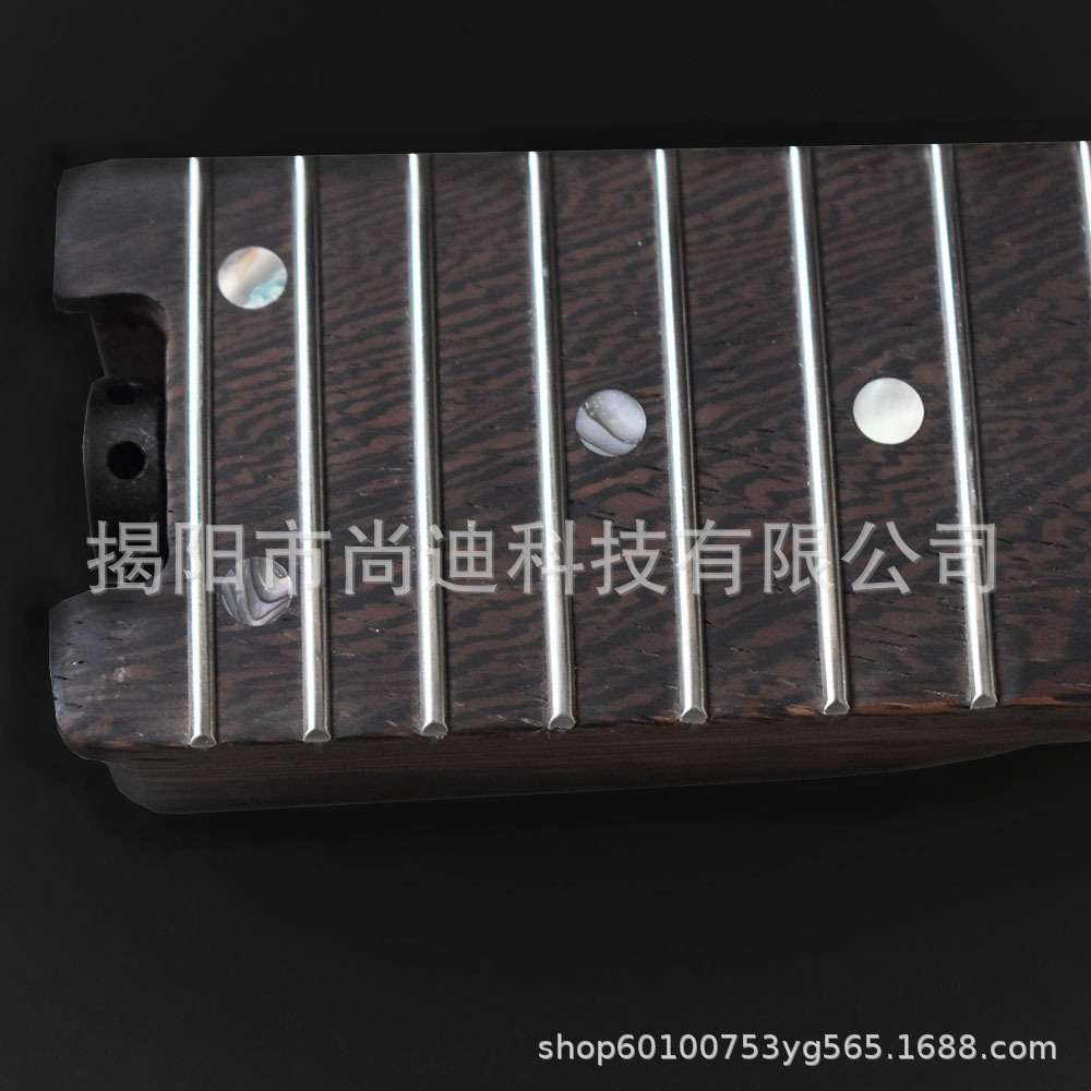 【鸡翅木】24品无头琴电吉他琴柄指板琴颈 6弦 带弦锁 下调带转盘