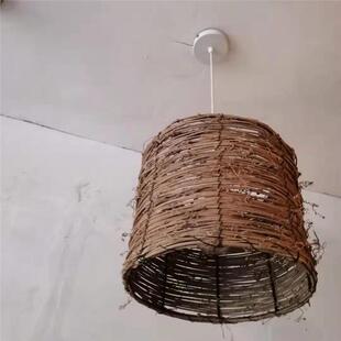 日式吊灯民宿装饰灯餐厅灯茶室客栈吧台手工编织吊灯创意竹艺吊灯