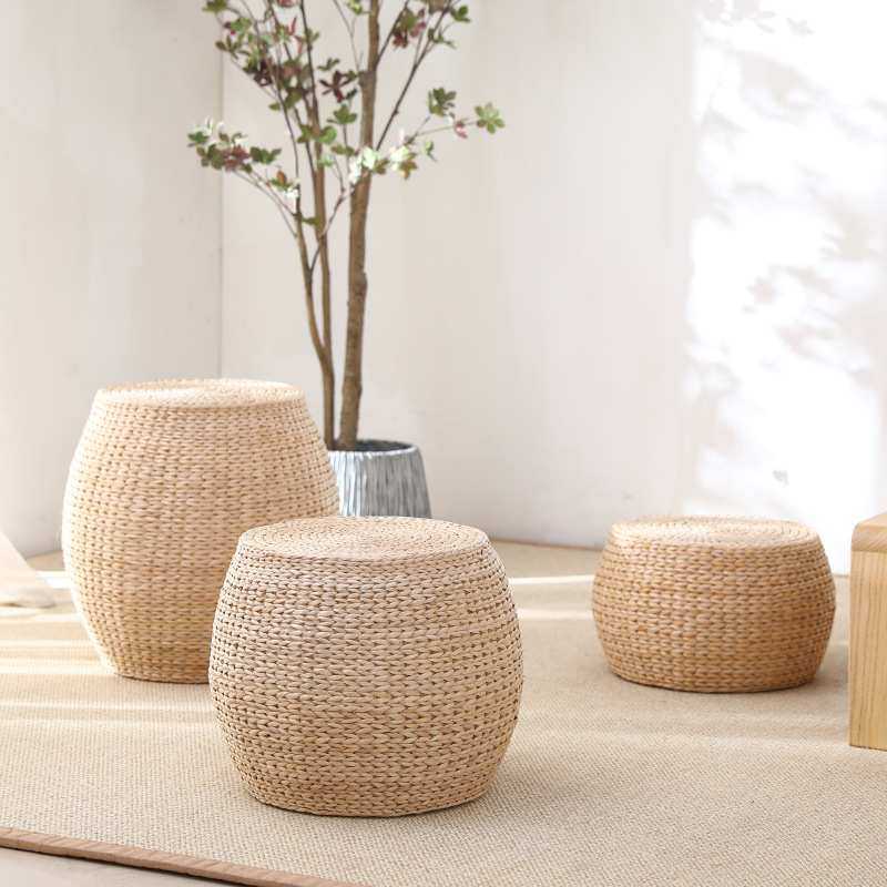 客厅藤编矮凳家用草编小凳子日式蒲团地上坐墩圆凳换鞋凳墩子现J&,模玩/动漫/周边/娃圈三坑/桌游,模型制作工具/辅料耗材,淘宝优惠券,粉丝福利购,淘宝优惠卷