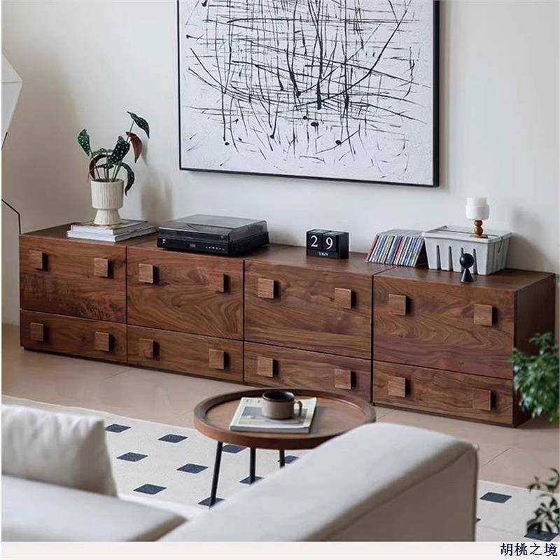 日式黑胡桃组合电视柜现代复古模块边柜卧室床边柜客厅卡门柜斗柜,模玩/动漫/周边/娃圈三坑/桌游,模型制作工具/辅料耗材,淘宝优惠券,粉丝福利购,淘宝优惠卷