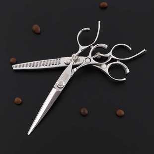 440C美发剪刀发廊个性理发剪刀 剪头发子平剪牙剪刘海剪正