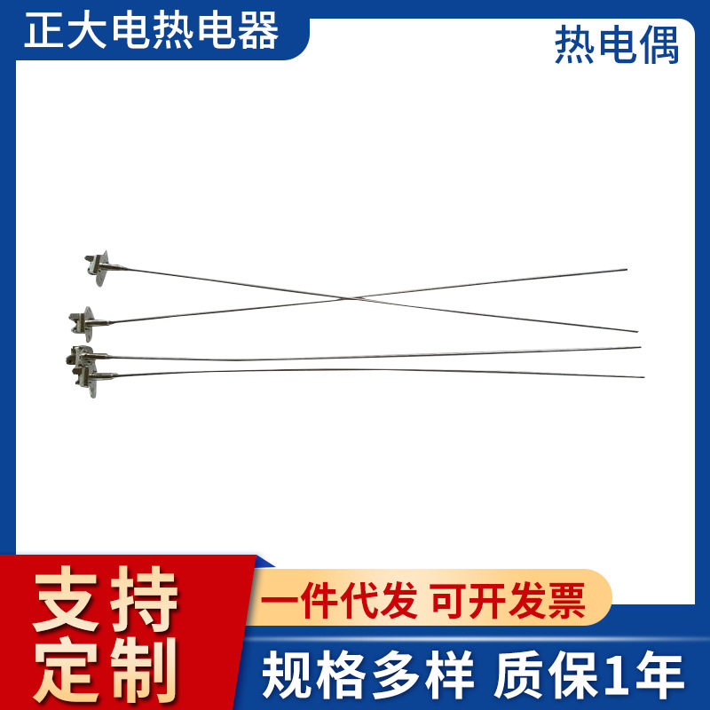 厂家供应PT100热电阻电镀用热电偶 温度传感器电阻套管热电偶