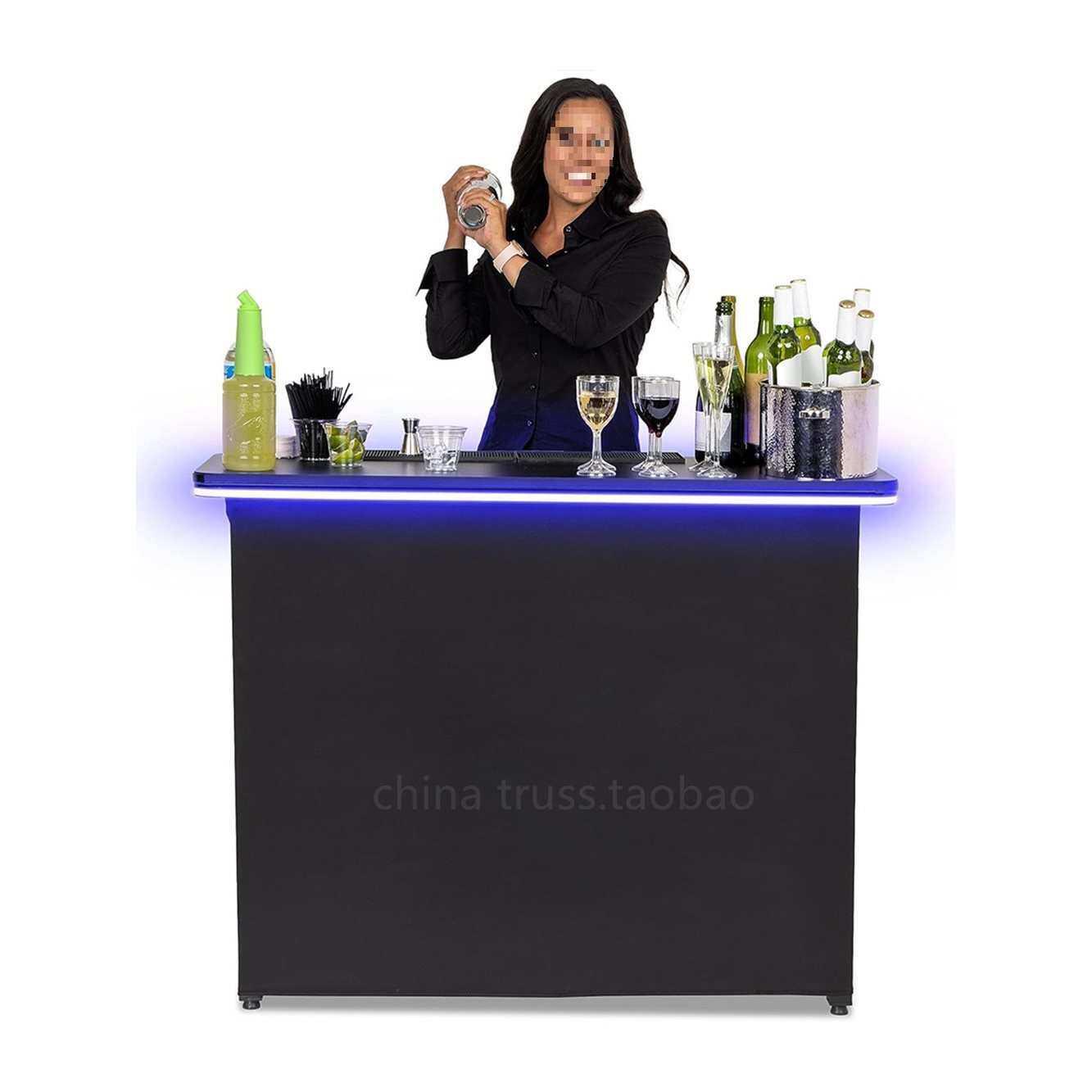 便携式酒吧台折叠鸡尾酒调酒桌台简易流动吧protable bar