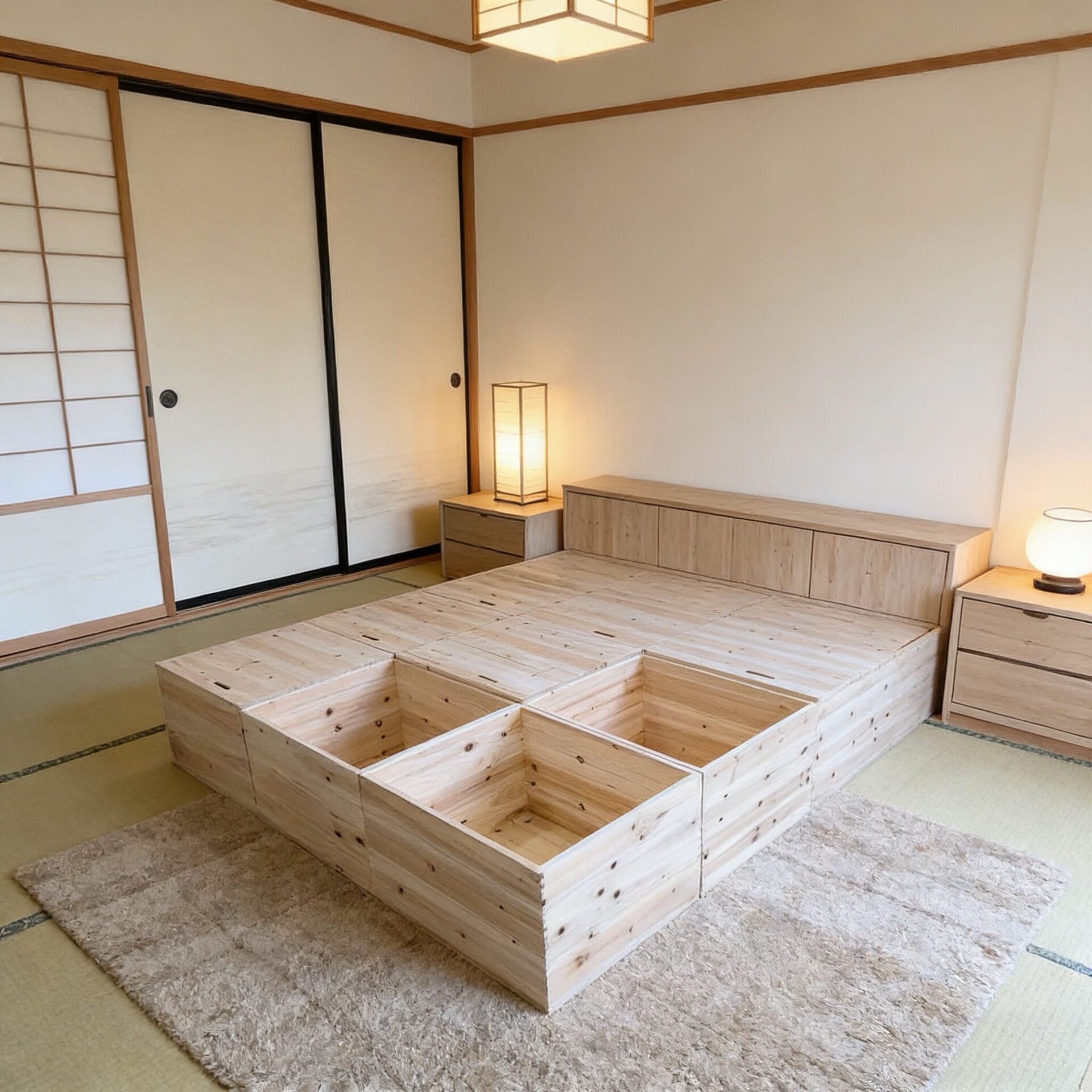 储物箱木箱卧室实木床头柜门厅换鞋凳飘窗柜家用简约榻榻米收纳箱