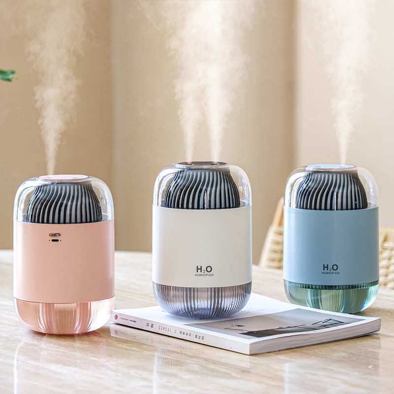 工厂新品迷你双喷加湿器家用车载空气加湿USB充电小型桌上加湿器