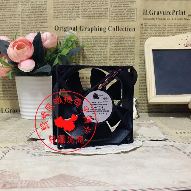 原装 FLIGHTLT CR0824UB-A73GL 24V 0.26A 散热风扇风机8CM