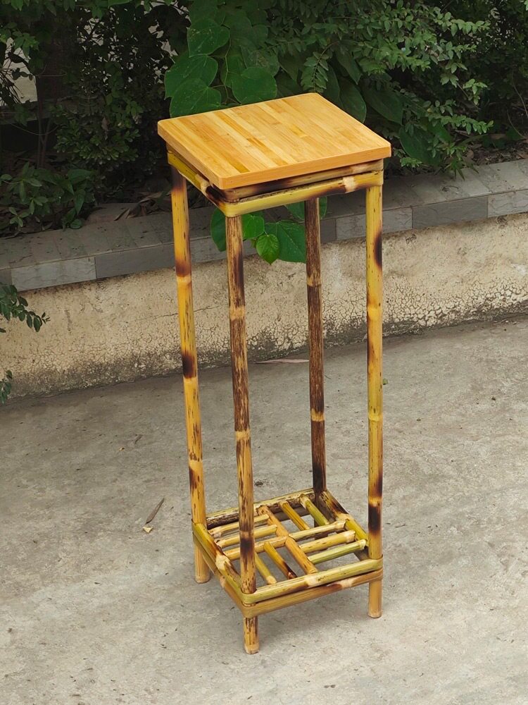 竹制花架客厅中式竹子落地式多层竹艺花架子绿萝置物架花盆架花几