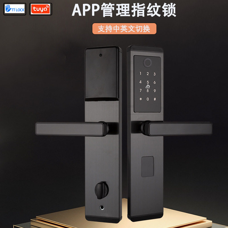 304不锈钢蓝牙门锁蓝牙公寓门锁配404不锈钢锁体APP管理指纹开门