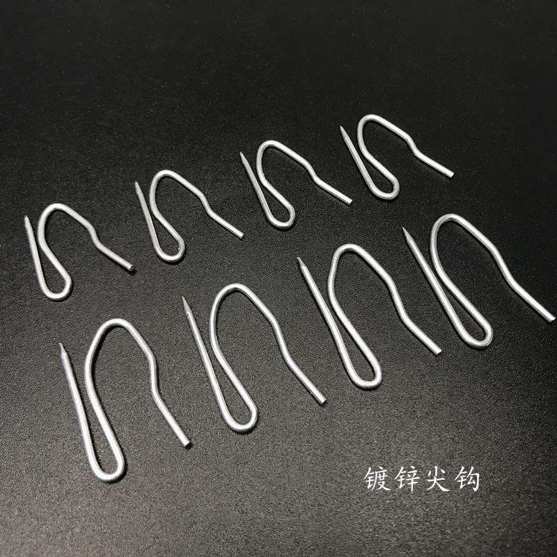 窗帘挂钩大小S尖钩滑轨钩子韩式褶皱穿钩电镀布带钩布叉汽车帘钩