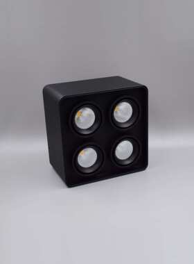 led方形明装射灯免开孔cob可调角度无主灯家用客厅5W7W12W