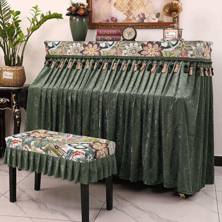 钢琴防尘罩全罩简约琴罩钢琴套轻奢加厚电钢琴布遮盖布