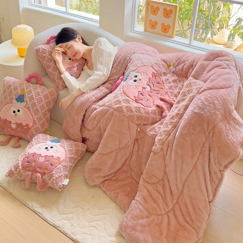 手提曲奇饼干抱枕被子两用冬季车载靠枕办公室午睡枕头毯子二合一,居家布艺,抱枕被,淘宝优惠券,粉丝福利购,淘宝优惠卷