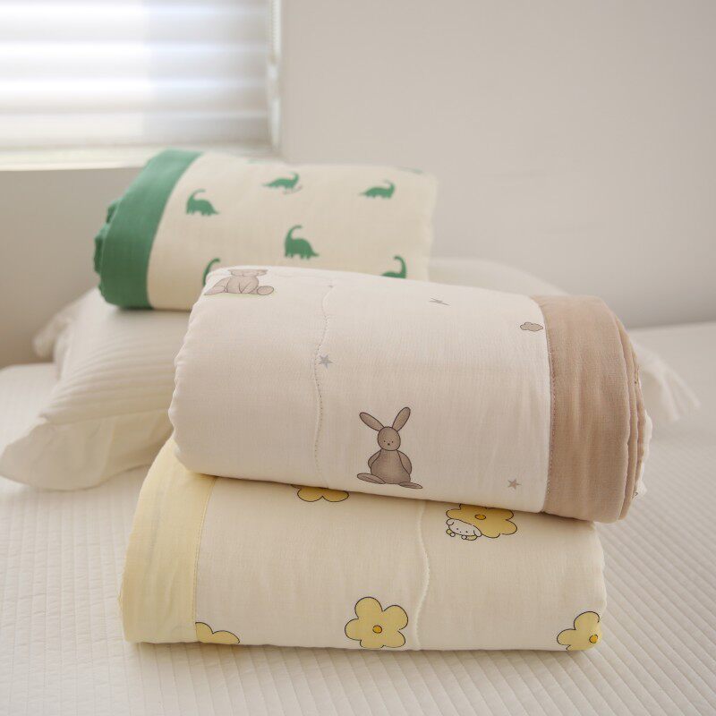 A类双层纱儿童夏被可水洗空调被夏凉被夏天薄被子宿舍单人棉被芯,床上用品,棉花被,淘宝优惠券,粉丝福利购,淘宝优惠卷