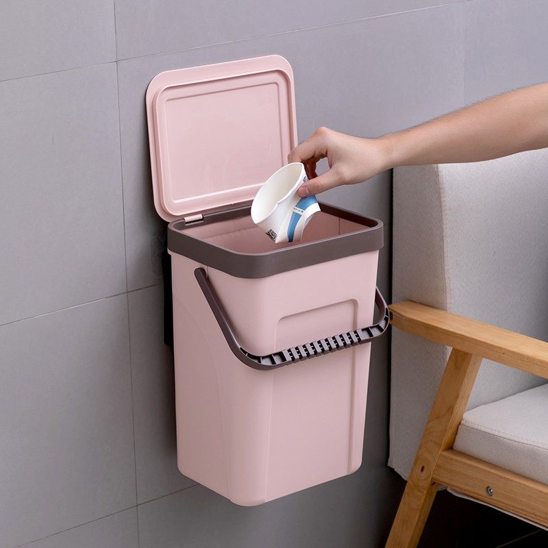 壁挂式垃圾桶家用厨房干湿分类收纳桶大号卫生间塑料有盖垃圾筒,家庭/个人清洁工具,垃圾桶,淘宝优惠券,粉丝福利购,淘宝优惠卷