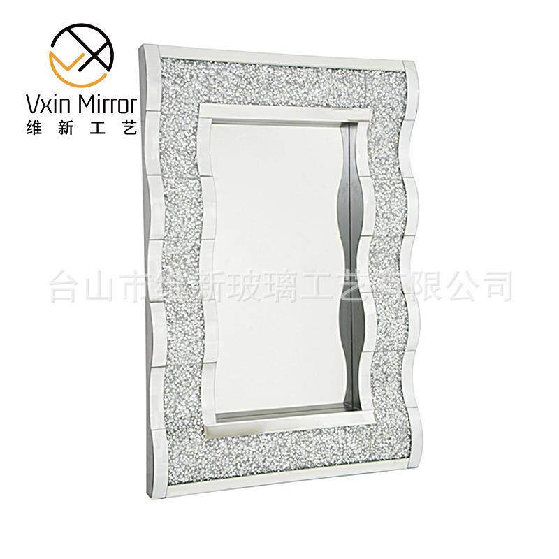 欧式mirror工艺挂墙式方形浴室镜卫生间壁挂式镜子法式装饰挂镜