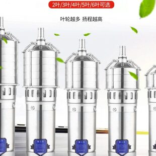 工业304不锈钢高扬程多级潜水泵220V耐腐蚀灌溉潜水泵灌溉抽水泵