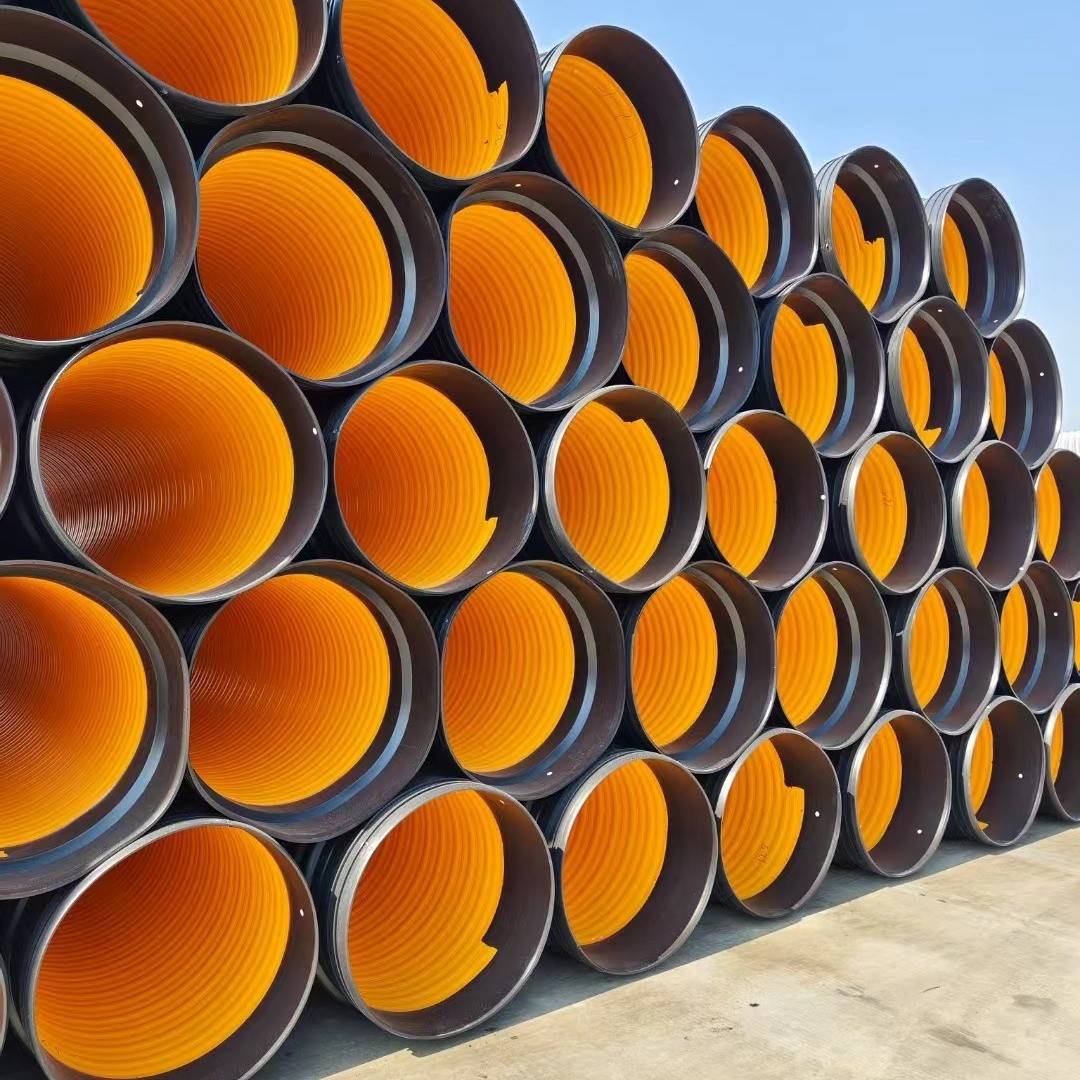 聚乙烯(PE)钢带增强螺旋波纹管HDPE钢带波纹管厂家耐用管材