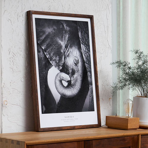 黑胡桃G 实木相框挂墙木制原木条画框定制字画装裱洗照片冲印简约