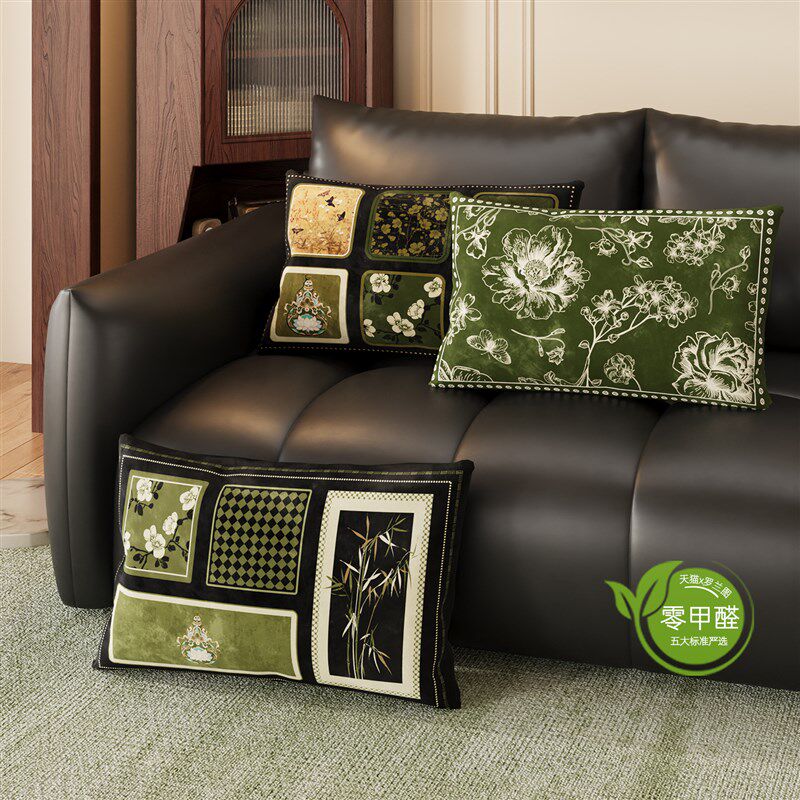 中古风客厅沙发抱枕靠枕覆古含枕芯靠背垫腰枕床上腰靠可拆洗飘窗
