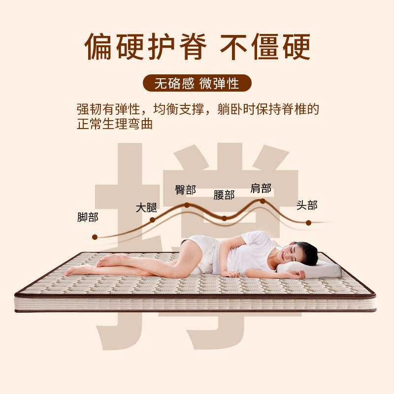 1.5米棕榈棉麻硬垫榻榻米黄麻棕床垫棕垫1.8m护脊支撑床冬夏两用