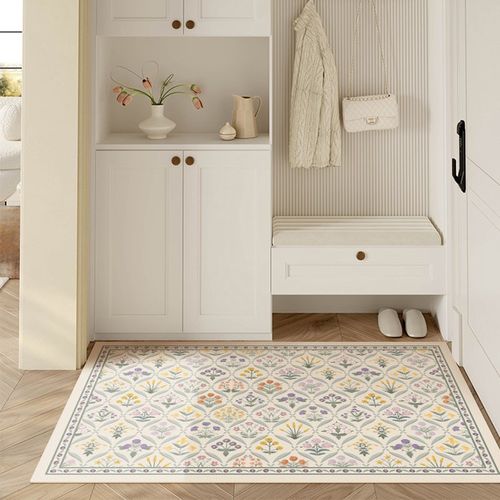 法式沫汐入户门皮革地垫大门防水防油地毯玄关复古门垫防滑脚垫子