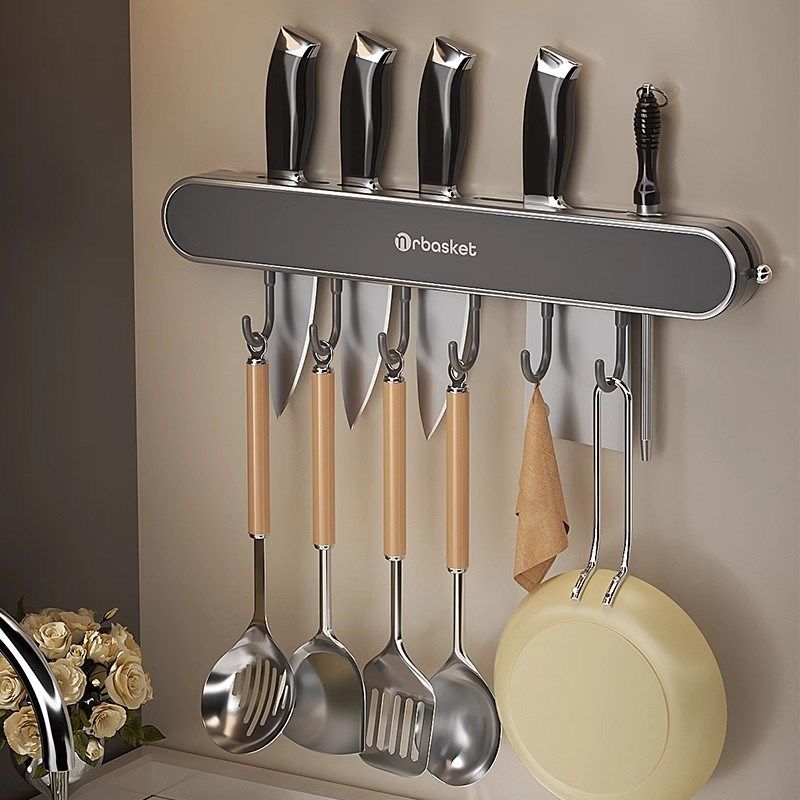 吸盘挂钩厨房免打孔强力承重多功能勺子铲子挂架一排式无痕挂勾架,收纳整理,挂钩/粘钩,淘宝优惠券,粉丝福利购,淘宝优惠卷