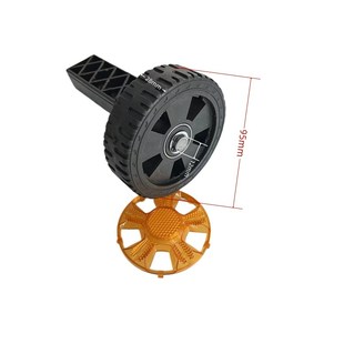 电动伸缩门双轨无轨轮子 95mm门排从动轮推拉轨道轮子脚轴配件