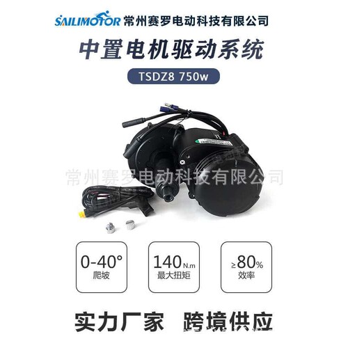 同盛中置电机TSDZ8 750W 新款 电动自行车套件山地车自行车仪表