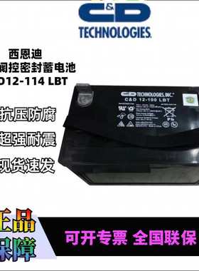 西恩迪蓄电池C&D12-114LBT大力神 12V114AH机房电柜船舶UPS直流屏