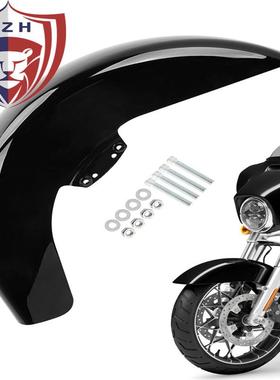 适用哈雷大滑翔街道滑翔路王改装cvo前挡泥板前沙板14-23年ABS