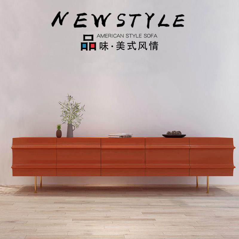 北欧烤漆电视柜新品网红视听柜简约现代小户型客厅地柜茶几组合
