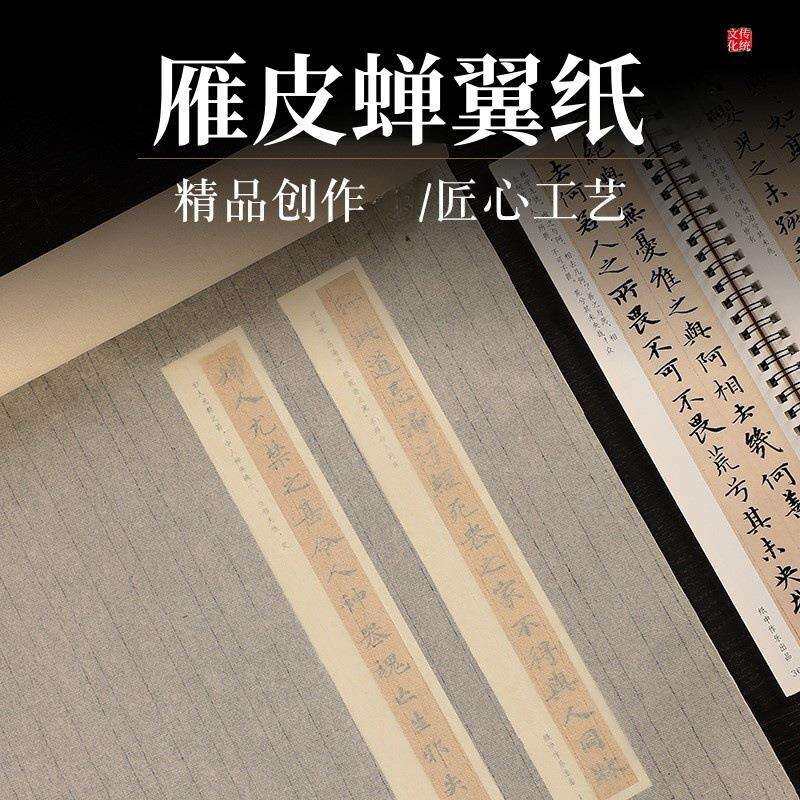 古法雁皮宣扎花蝉翼皮纸长卷宣纸小楷行草书法国画创作临摹书法纸