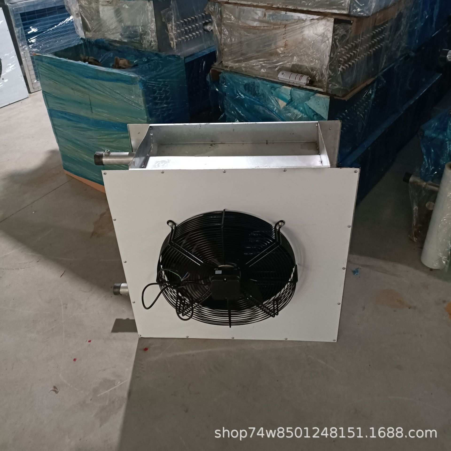 水生植物种植大棚水暖风机铜管水温换热器花卉冬季育苗加温设备