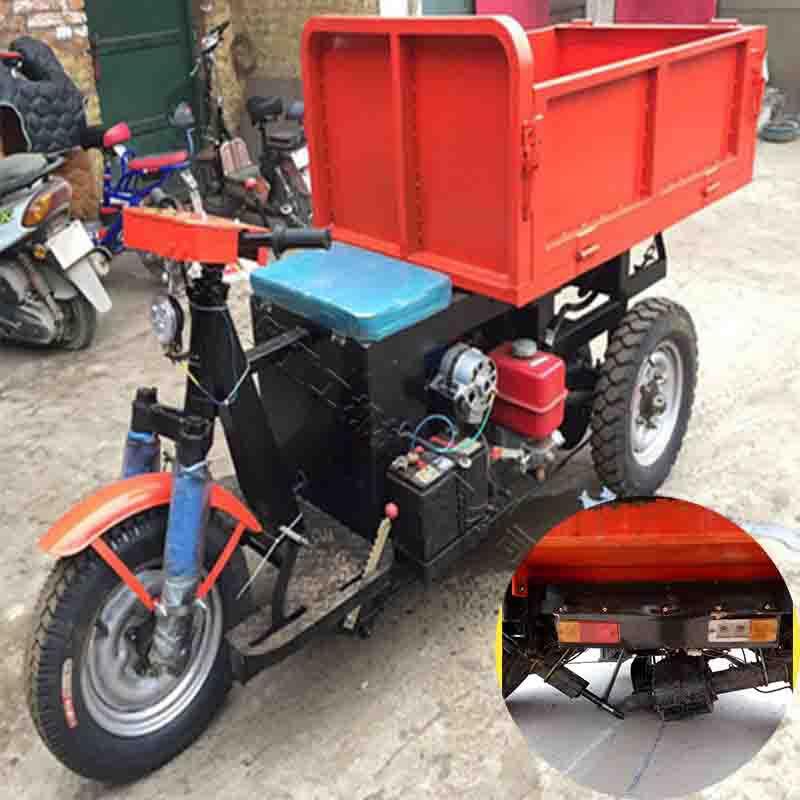 小型电动三轮车 矿用自卸工程货运车 家用农田粮食拉运车工地运料