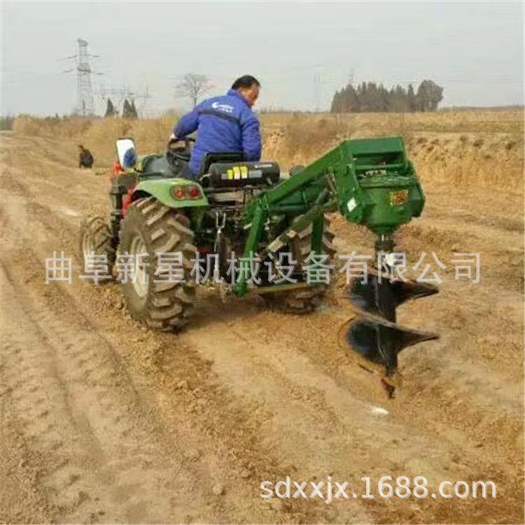 四轮拖拉机带悬挂式挖坑机植树打洞电线杆埋桩挖树坑机打窝机