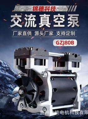 锦穗科技220V50Hz80W真空泵静音小型真空泵无油真空泵微型负压泵