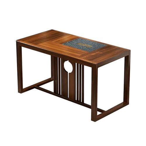 新中式阳台茶桌椅组合2025新款禅意茶台实木小型家用胡桃木小茶桌