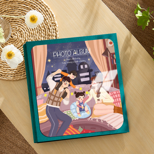 相册本纪念册插页式家庭 大容量5寸6寸7寸儿童影集册宝宝成长记录