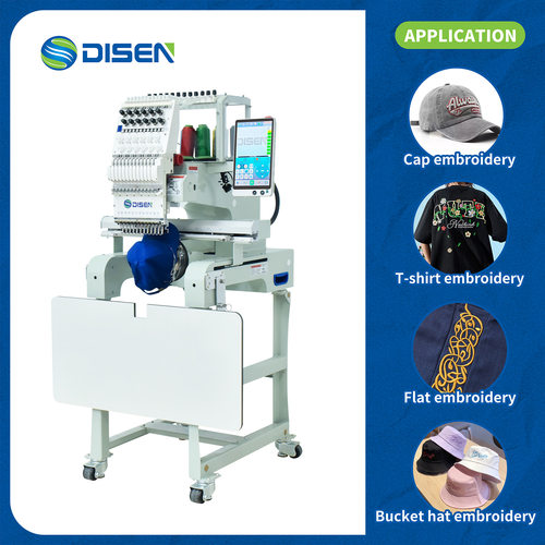 Digital Computerized T-shirt Hat Flat Sewing Machine 1 Head
